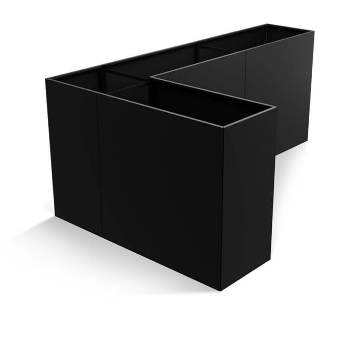 THOR Vinkel Højbed Black Steel H:80 cm 120 cm 280 cm