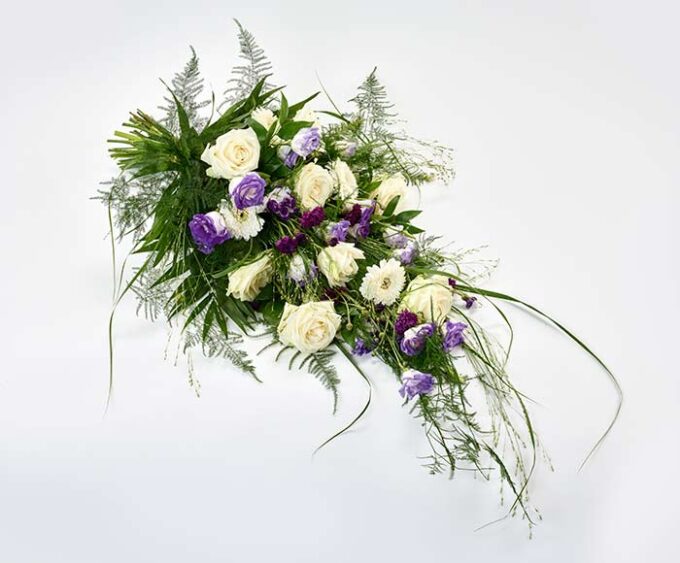 Livlig bårebuket - Blomster til begravelse
